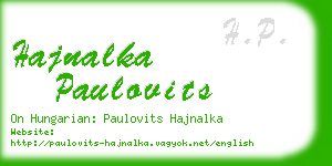 hajnalka paulovits business card